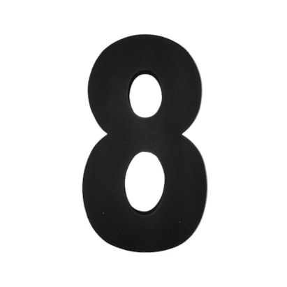 Número de Casa Oito Rosin 20cm Inox Preto - INP08