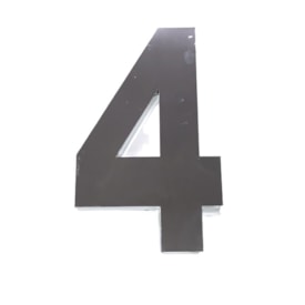 Número de Casa Quatro Rosin 20cm Inox Cromado - IN04