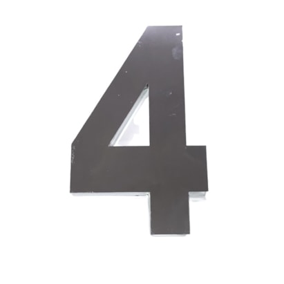 Número de Casa Quatro Rosin 20cm Inox Cromado - IN04