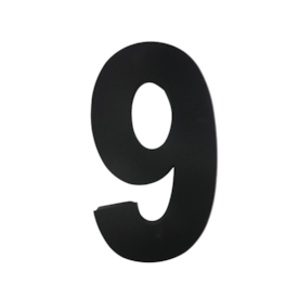 Número de Casa Seis ou Nove Rosin 20cm Inox Preto - INP06-09