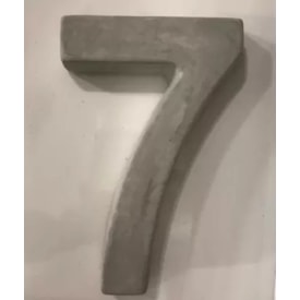 Número de Casa Sete Rosin 20cm Concreto - 1007