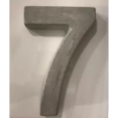 Número de Casa Sete Rosin 20cm Concreto - 1007