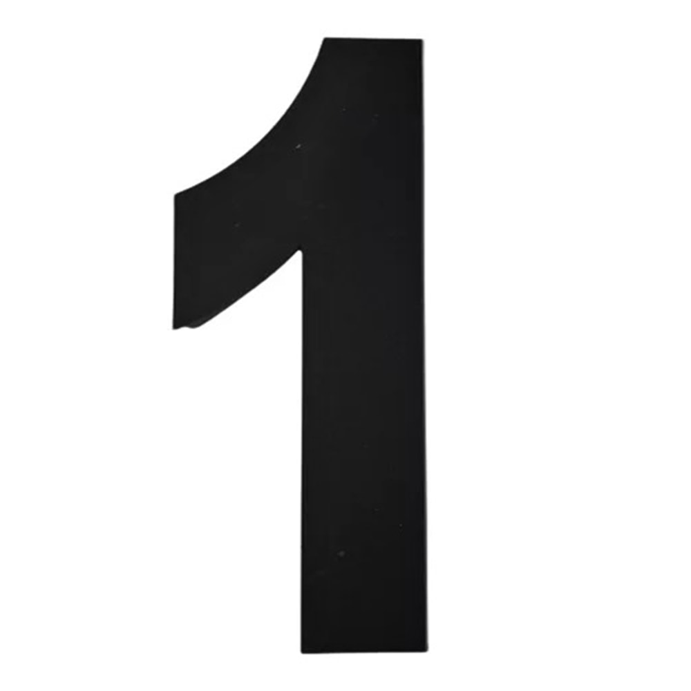 Número de Casa Um Rosin 20cm Inox Preto - INP01