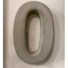 Número de Casa Zero Rosin 20cm Concreto - 1000