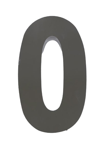 Número de Casa Zero Rosin 20cm Inox Cromado - IN00