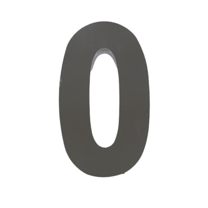 Número de Casa Zero Rosin 20cm Inox Cromado - IN00