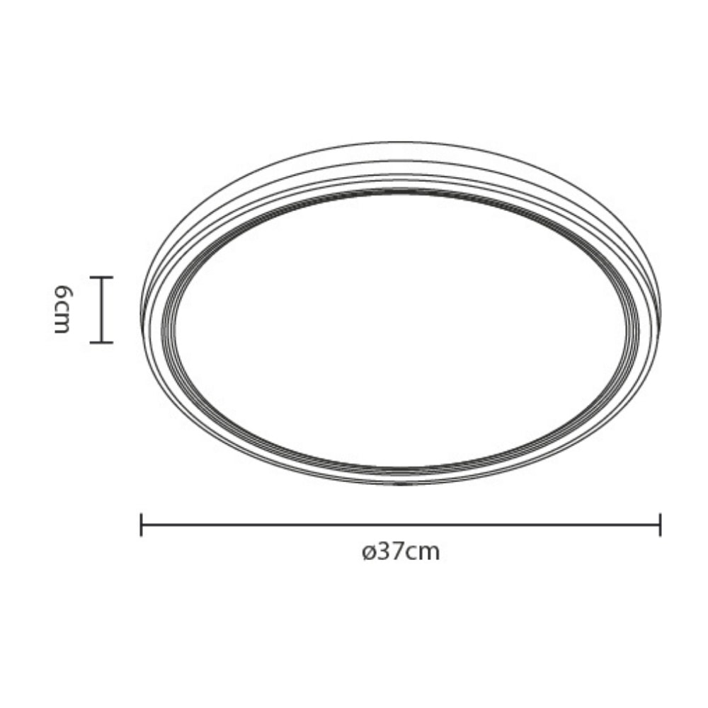 Paflon de Led Heavy Genova 3 em 1 31W 37cm Redondo Branco - AH-1086/37Y