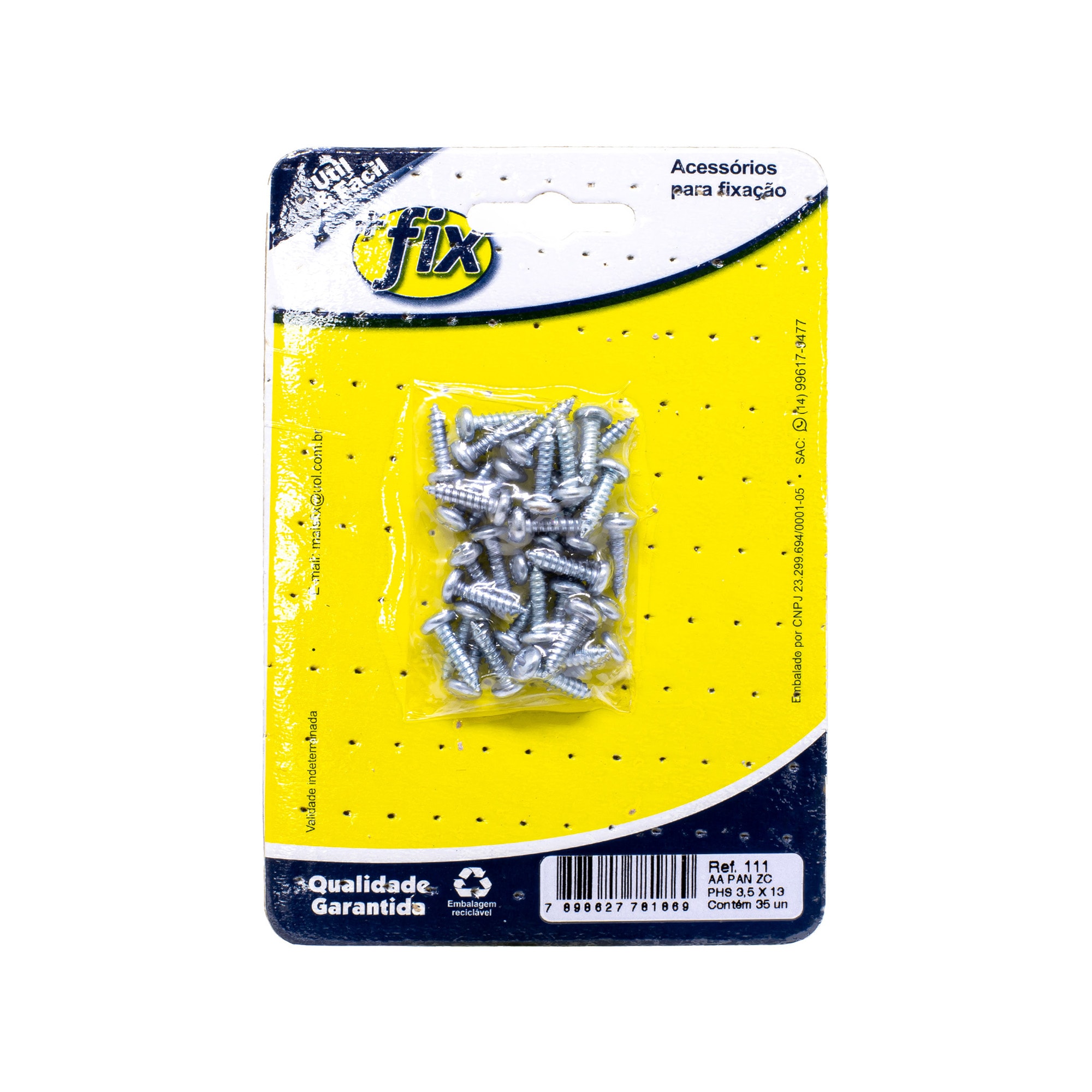 Parafuso +Fix Philips Atarraxante 3.5x13 35 peças - R.111