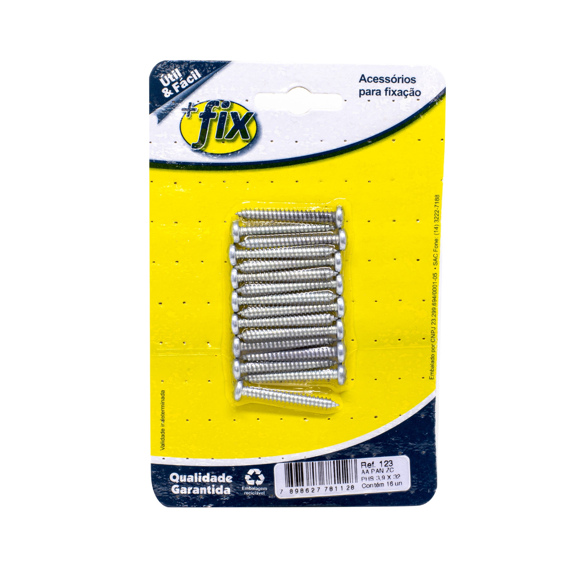 Parafuso +Fix Philips Atarraxante 3.9x32 16 Peças - R.123