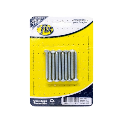 Parafuso +Fix Philips Atarraxante Panela 4.8x45 10 Peças - R.140