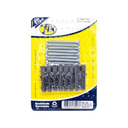 Parafuso +Fix Philips Panela 4.8x4.5 Bucha Nº8 8 Peças - R.02 AA