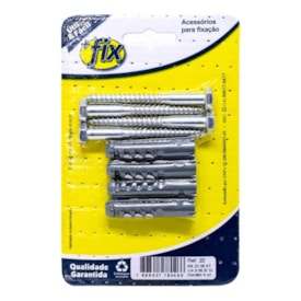 Parafuso +Fix Rosca Soberba Sextavado 1/4x65 Bucha Nº10 4 Peças - R.22