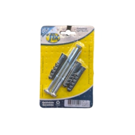 Parafuso +Fix Rosca Soberba Sextavado 1/4x90 Bucha Nº10 3 Peças - R77