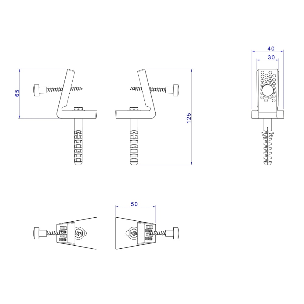 Parafuso para Fixação Lateral de Bacias e Bidês - SP.121.GL.RD