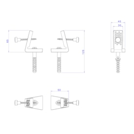 Parafuso para Fixação Lateral de Bacias e Bidês - SP.121.GL.RD