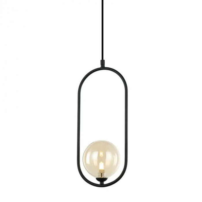 Pendente Cadre Quality Metal e Vidro Preto - PD1333PT