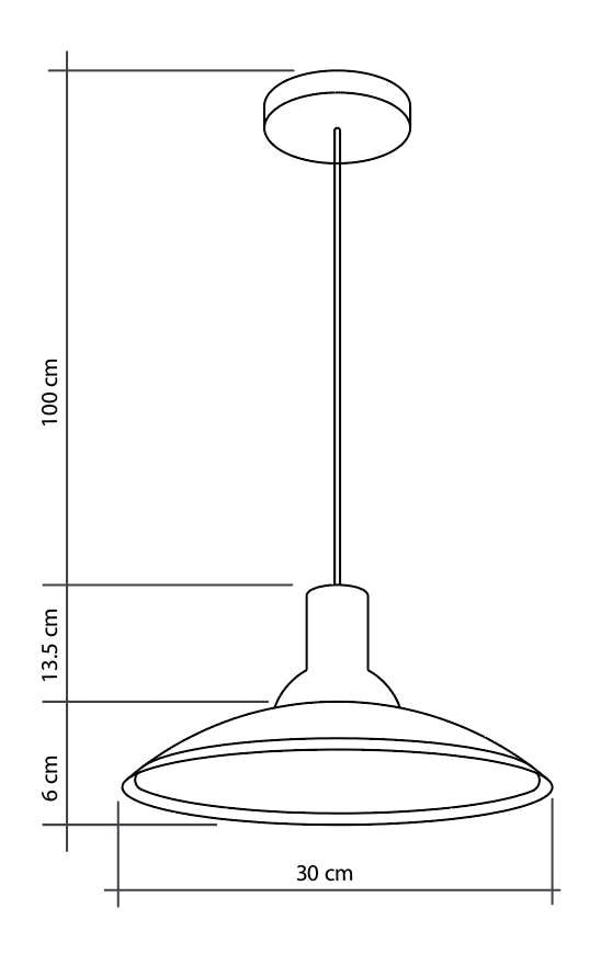 Pendente Ice 30cm Preto Startec - 140330001