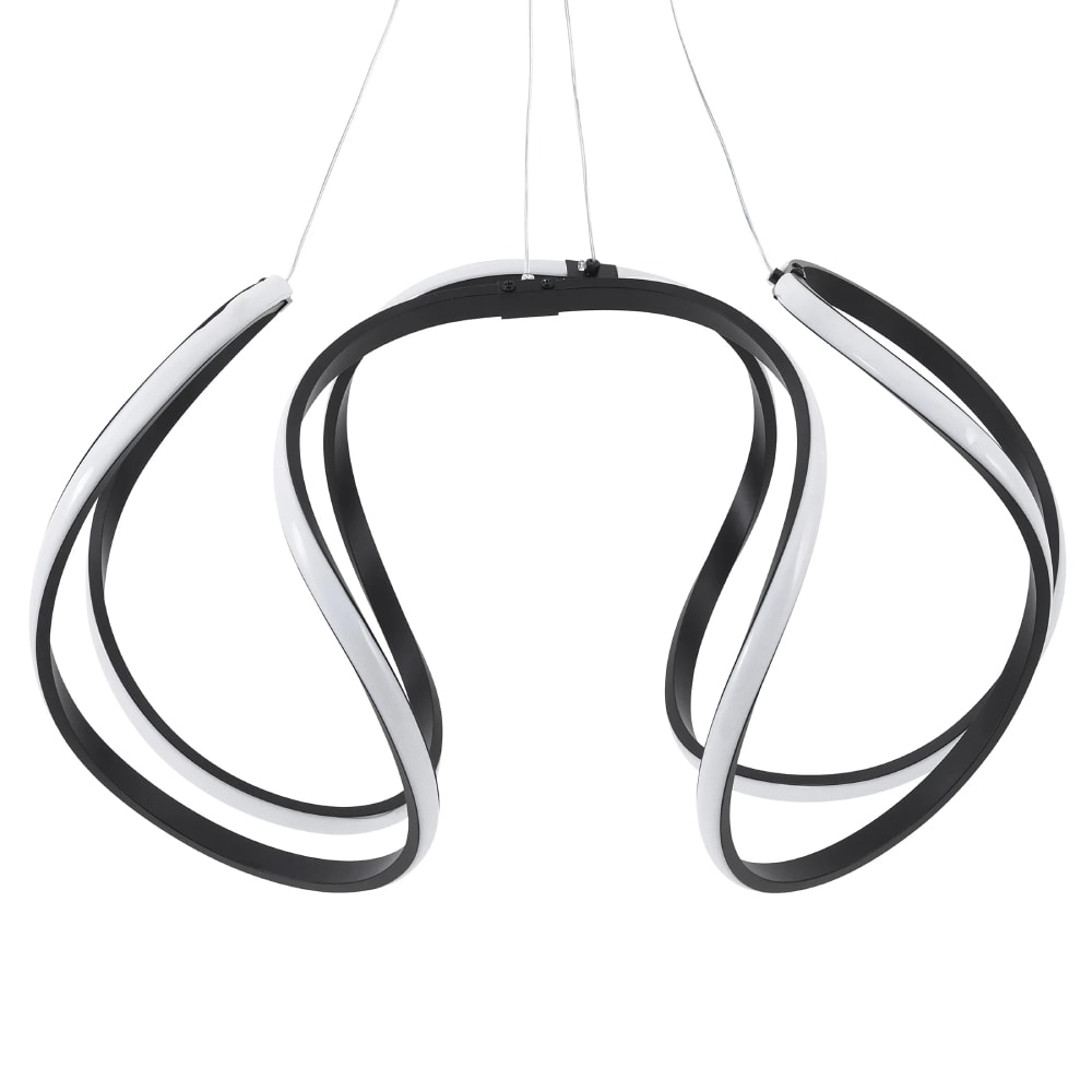 Pendente LED LLUMM Space Contour 48cm Preto 50W 3000K