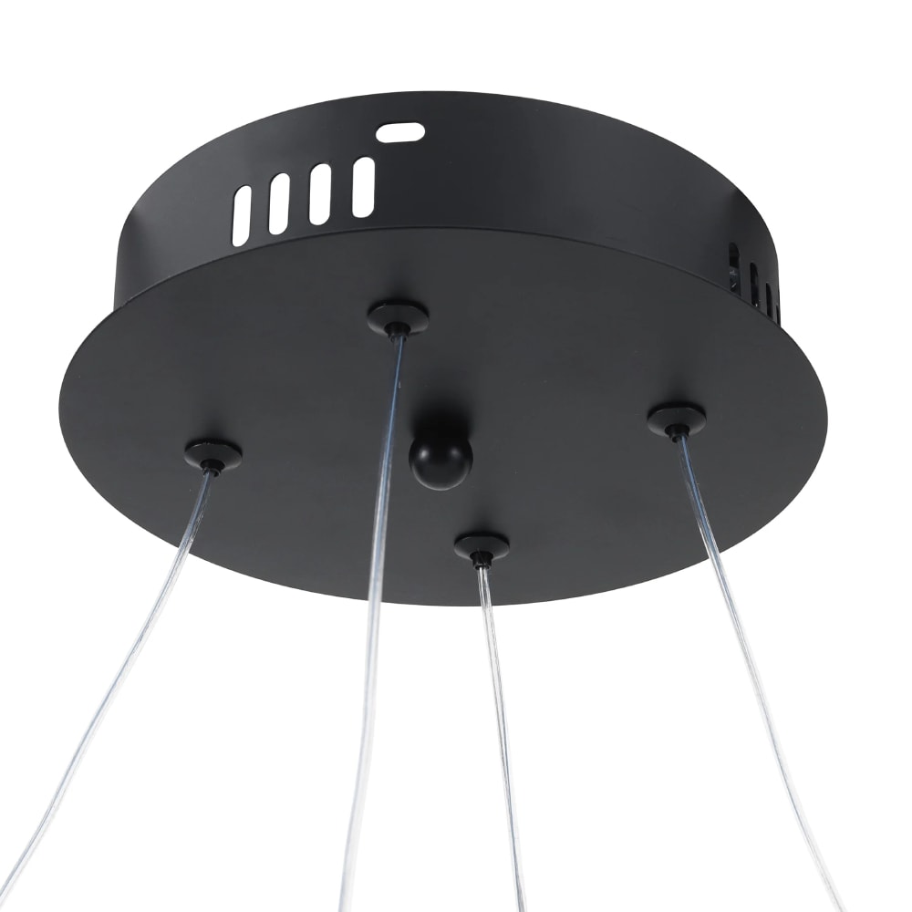 Pendente LED LLUMM Space Contour 48cm Preto 50W 3000K