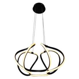 Pendente LED LLUMM Space Contour 48cm Preto 50W 3000K