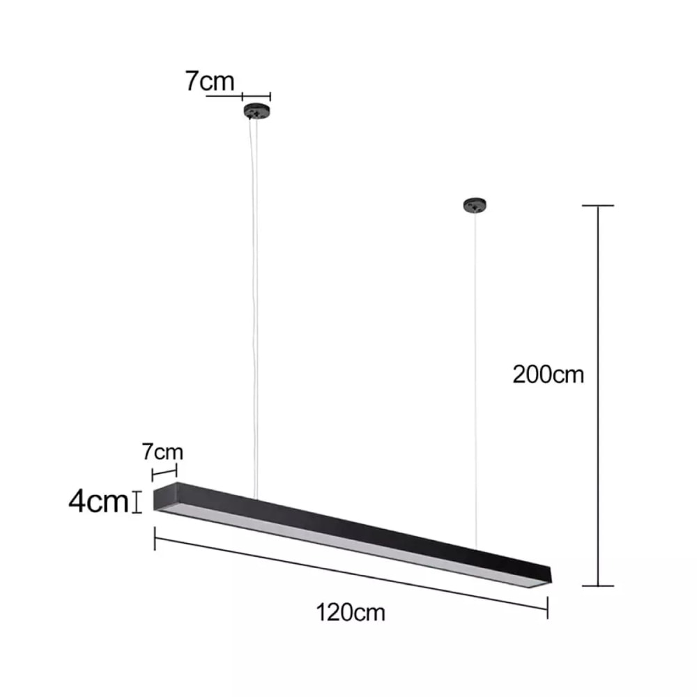 Pendente LED Nordecor Otan 24W 4000K Preto - 2643