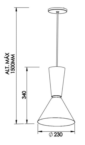 Pendente Newline Bambola 23x34cm Branco - 152BTCOCO