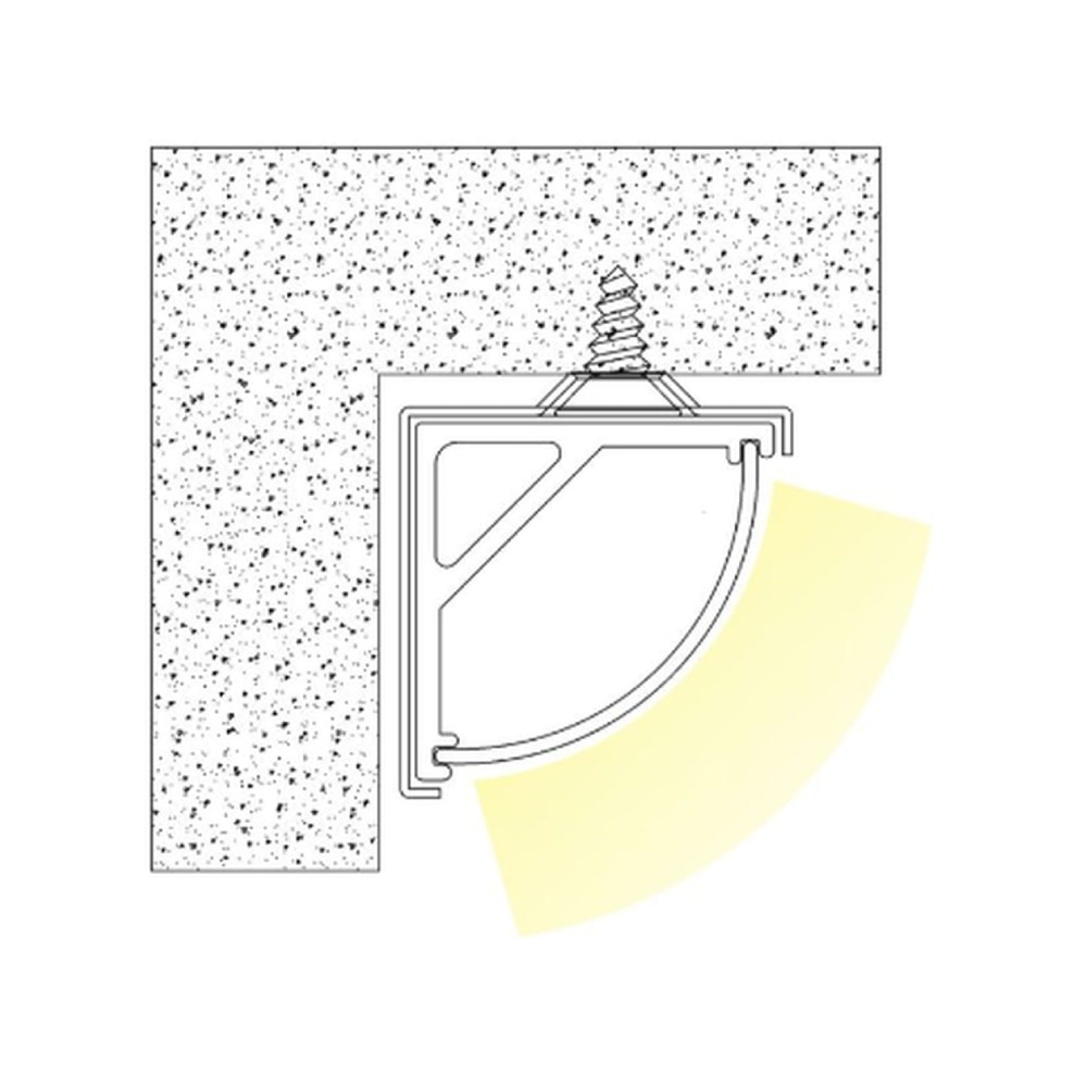 Perfil de Canto para Fita de LED ARS 16x16x2 Branco - 161621