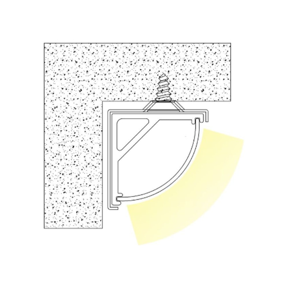 Perfil de Canto para Fita de LED ARS 16x16x2 Preto - 161622