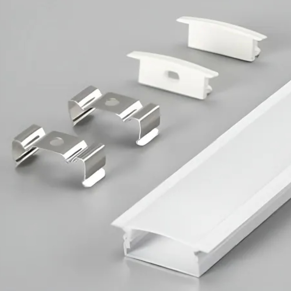 Perfil de Embutir para Fita de LED ARS 24x7x2 Branco - 247201