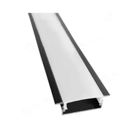 Perfil de Embutir para Fita de LED ARS 24x7x2 Preto - 247202