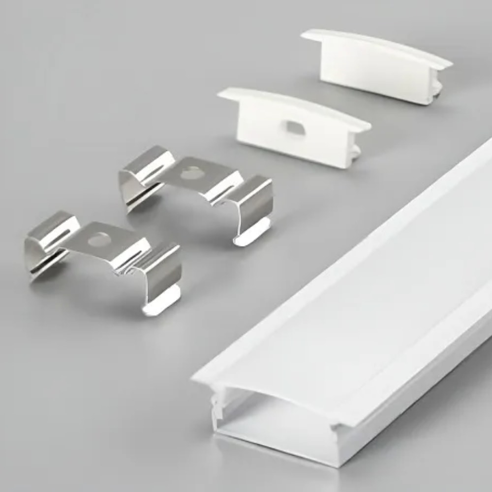 Perfil de Embutir para Fita de LED ARS 24x7x3 Branco - 247301