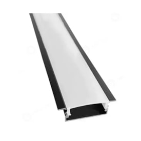 Perfil de Embutir para Fita de LED ARS 24x7x3 Preto - 247302