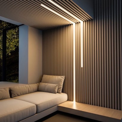 Perfil de Sobrepor para Fita de LED ARS 17x7x3 Branco - 177301