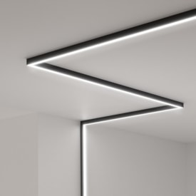 Perfil de Sobrepor para Fita de LED ARS 27x12x3 Preto - 271232