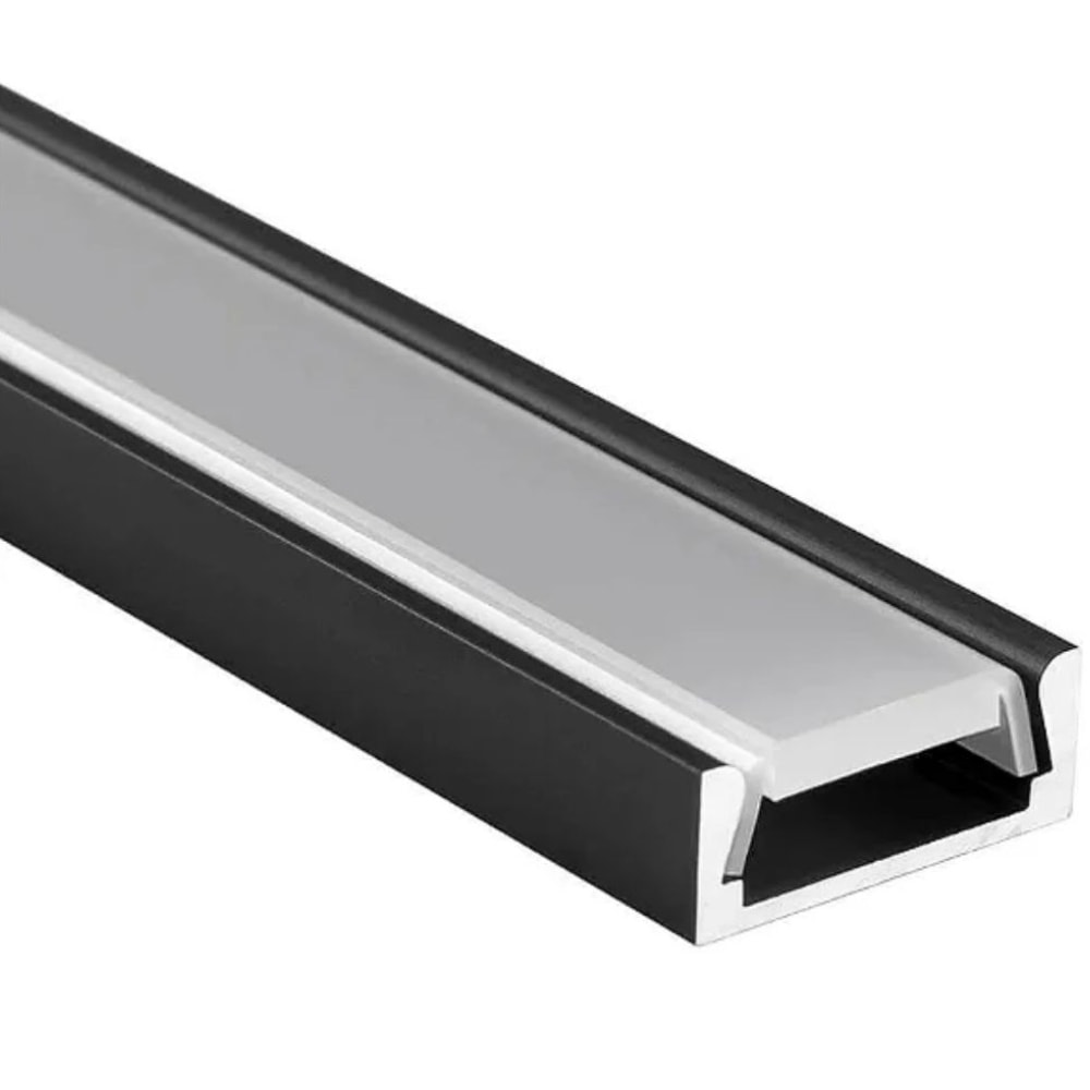 Perfil de Sobrepor para Fita de LED ARS 27x12x3 Preto - 271232