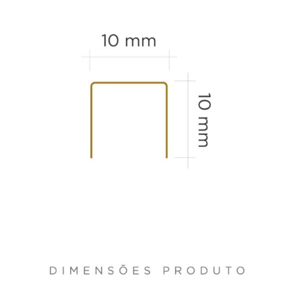 Perfil Viscardi Decor Inox 10x10mm Barra 3m Copper Cobre Fosco - 400