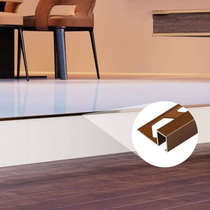 Perfil Viscardi Firenze 10x12mm Barra 3m Brown Gold - 278