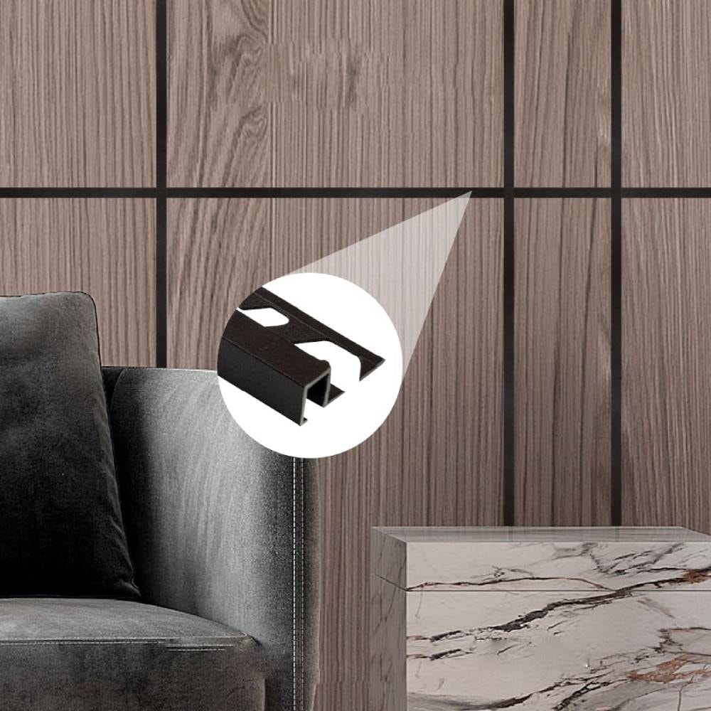 Perfil Viscardi Firenze 10x12mm Barra 3m Preto Corten Fosco - 217