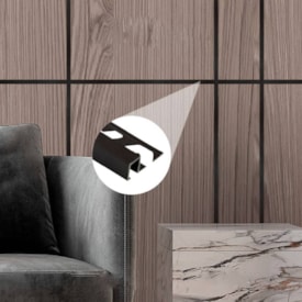 Perfil Viscardi Firenze 10x12mm Barra 3m Preto Corten Fosco - 217