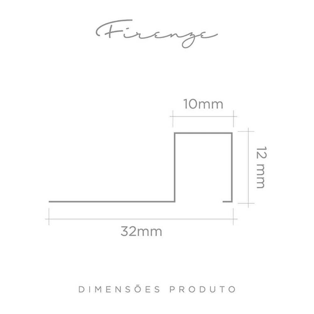 Perfil Viscardi Firenze 10x12mm Barra 3m Preto Corten Fosco - 217