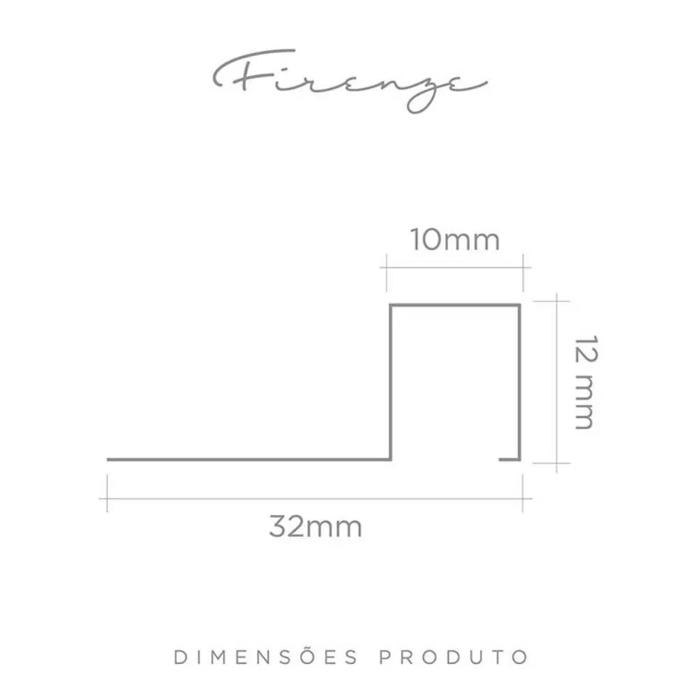 Perfil Viscardi Firenze 10x12mm Barra 3m Titanium Grafite - 282