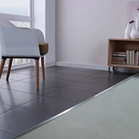 Perfil Viscardi Firenze Inox 10x12mm Barra 3m Escovado Cromado - 162