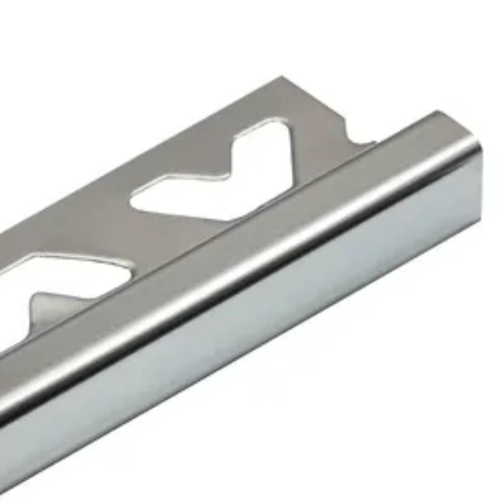 Perfil Viscardi Firenze Inox 10x12mm Barra 3m Escovado Cromado - 162