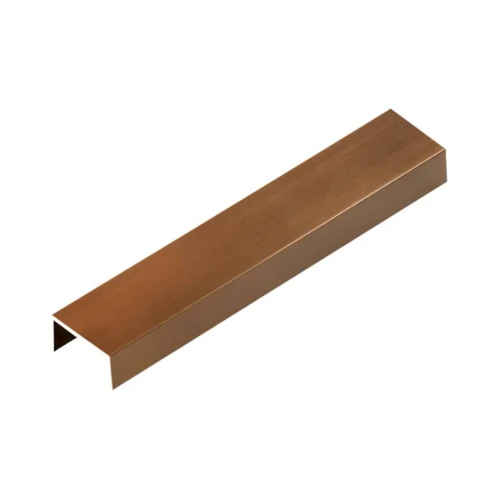 Perfil Viscardi Listell 10x20mm Barra 3m Luxor Brown Gold - 292