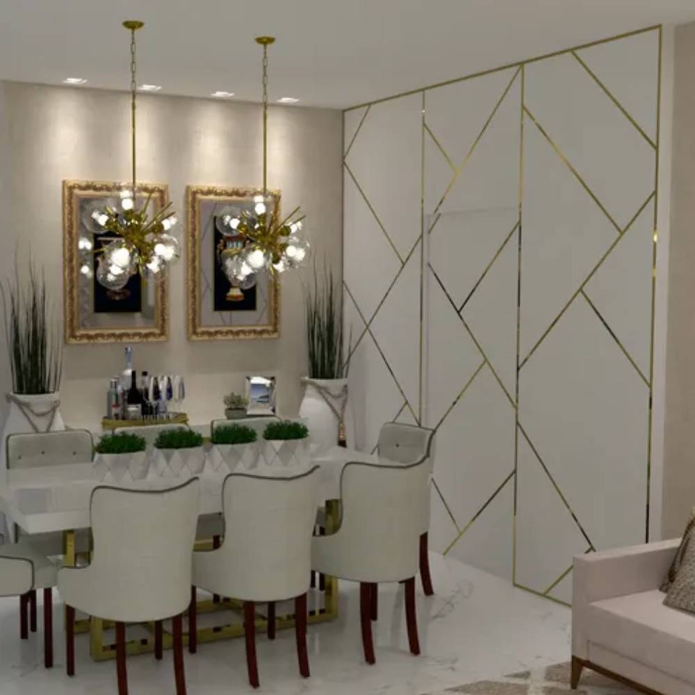 Perfil Viscardi Listell Luxor 10x20mm Barra 3m Golden Matte Dourado - 291