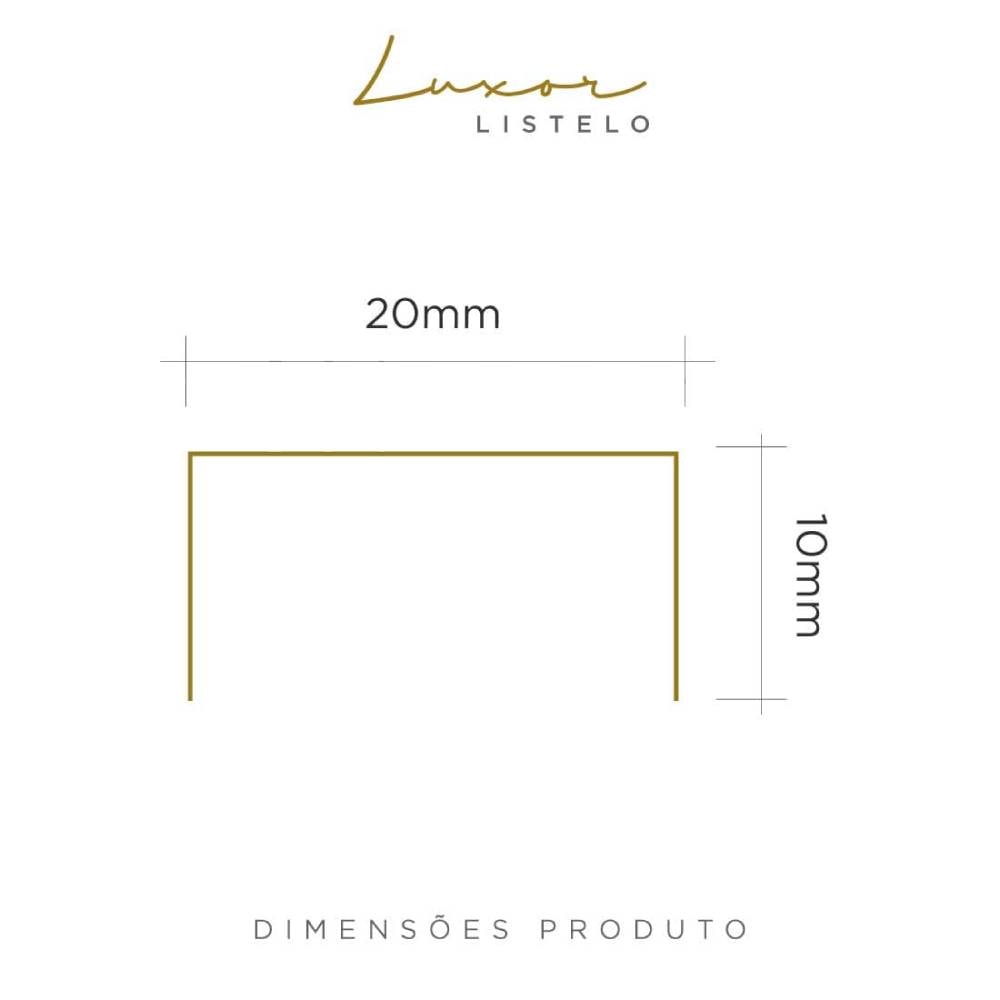 Perfil Viscardi Listell Luxor 10x20mm Barra 3m Golden Matte Dourado - 291