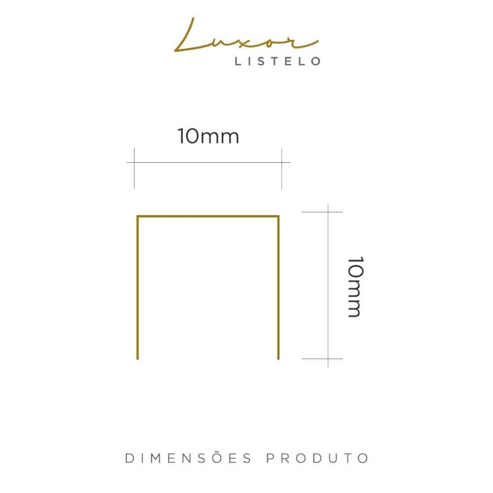 Perfil Viscardi Luxor 10x10mm Barra 3m Brilhante Cromado - 225
