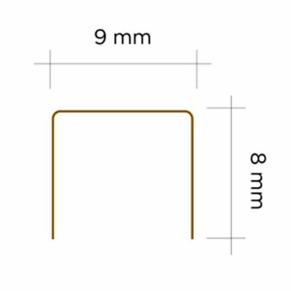 Perfil Viscardi Slis 09x08mm Barra 3m Gold Dourado Brilhante - 076