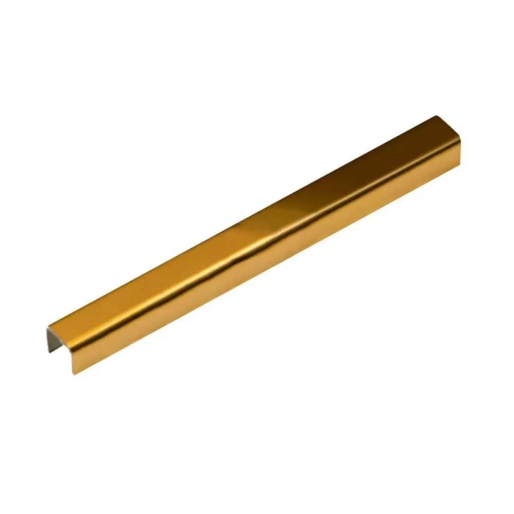 Perfil Viscardi Slis 09x08mm Barra 3m Gold Dourado Brilhante - 076