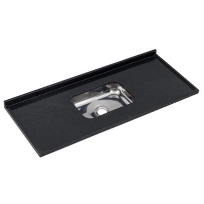 Pia de Cozinha 1,50m Granito com Cuba MSJ Preto São Gabriel